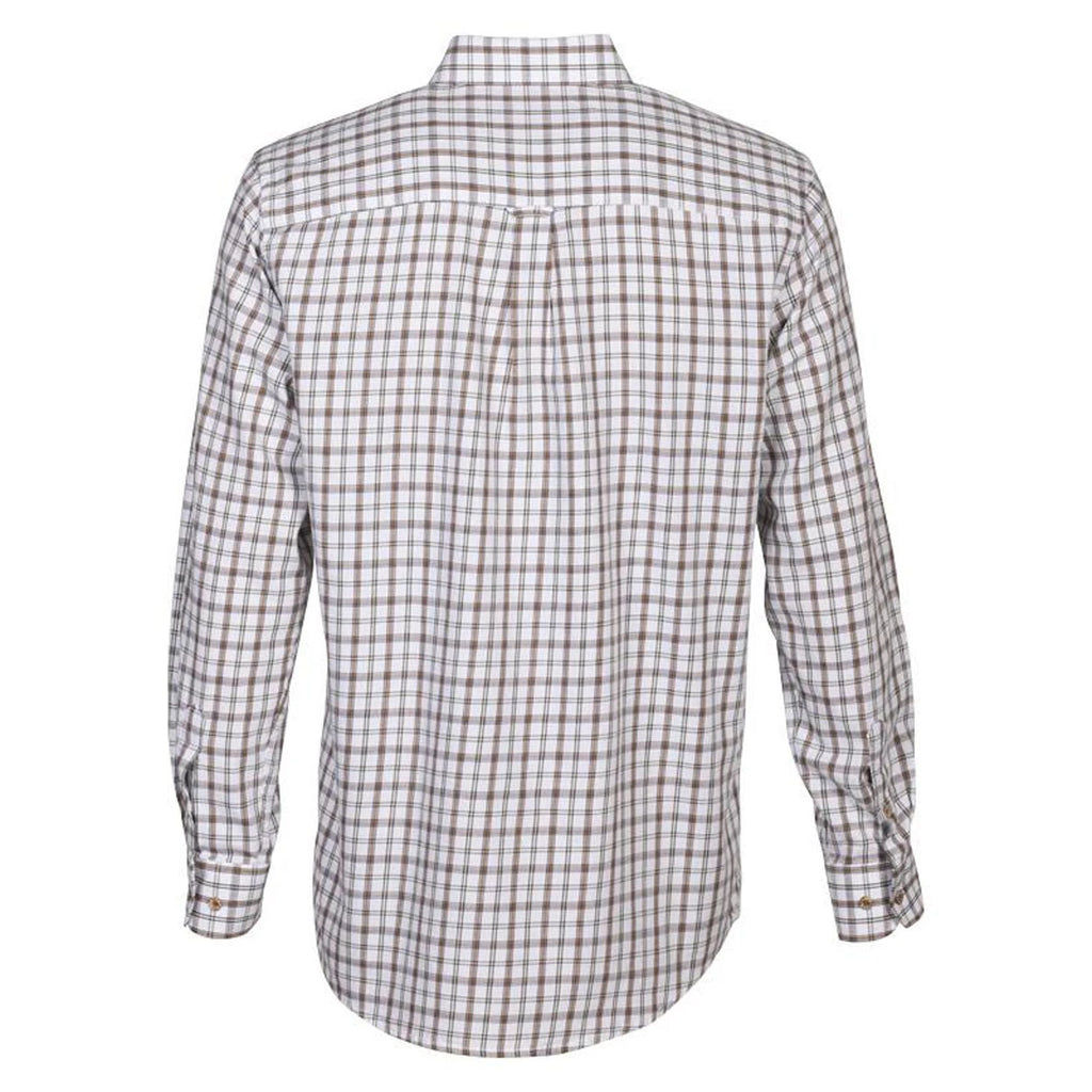 Percussion Men's Sorgue Long Sleeve Check Shirt - Brown