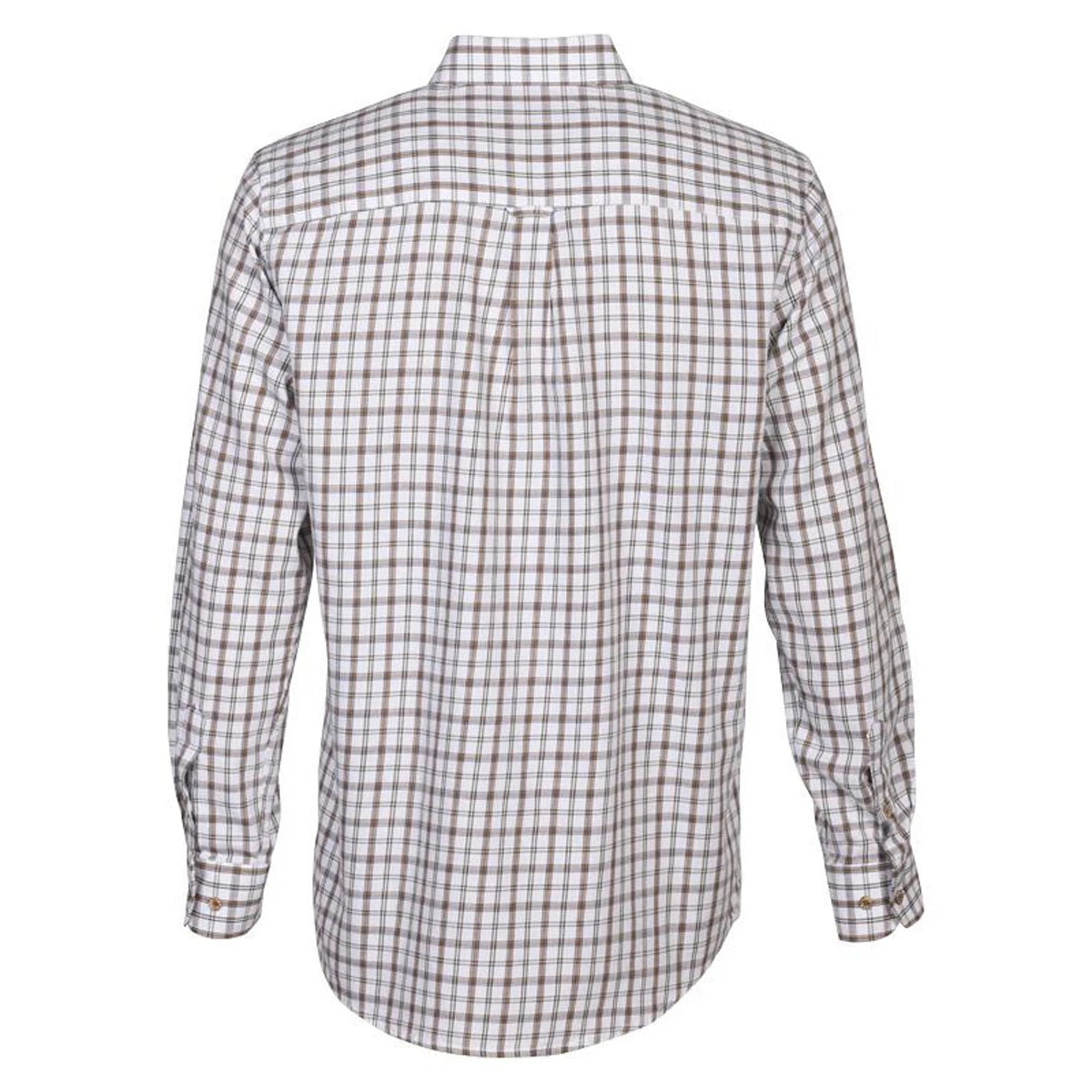 Percussion Men's Sorgue Long Sleeve Check Shirt - Brown
